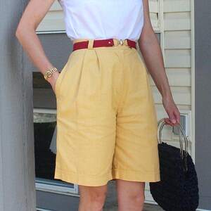 Vintage Clothing Linen Shorts Women Cotton Y2K 90s Bermuda Summer High Waisted Retro Fashion