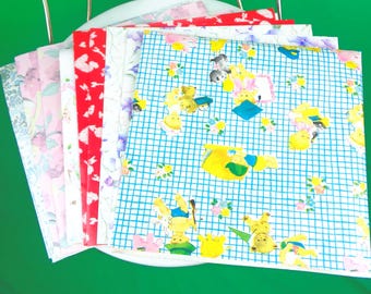 Papel de regalo vintage para bodas de los años 50 y 60: campanas, corazones y flores, para despedidas de soltera, baby shower, San Valentín, álbum de recortes.