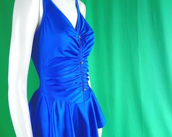 Vintage Swimsuit Swimwear One Piece Swim Dress 80s-90s Resort Wear Bathing Suit Size 12