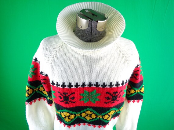 Vintage Retro Clothing Pullover Wool Sweater 1950… - image 3