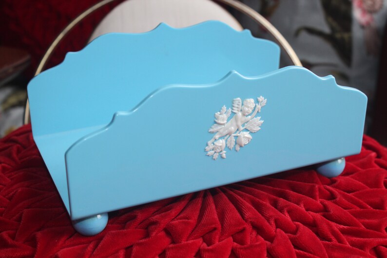 1950er Jahre 60er Jahre Vintage-Retro Schwarz Bros blau wei\u00df Engel