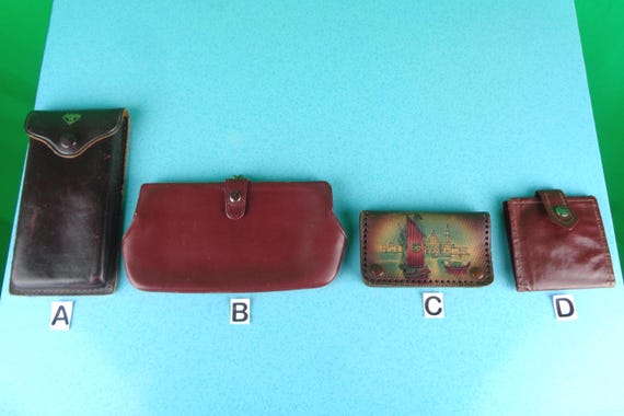 Vintage Retro Antique Unisex Sokkisha Case Wallets Holder Card Money Coin 1930s 1940s 1950s Ancient WW2 Mid Century Party Gift Accessories
