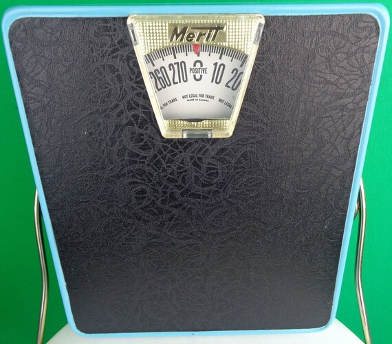 Vintage Retro MCM Merit Body Floor Weight Scale 50s 60s Mid Century Bathroom Home House Decor Fitness Improvement Equipment Industrial Gift
