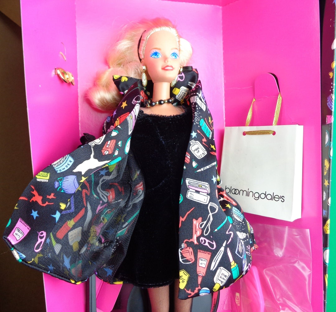 Nicole Miller Collectible Bloomingdales Savvy Shopper Blond Barbie Doll Toy 1990s 94 Vintage Retro Novelty Multi Accessories Limited Edition Etsy