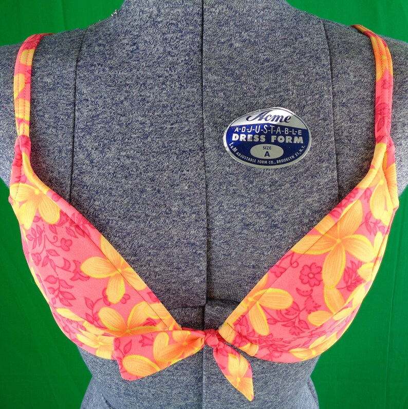 Vintage Retro Clothing Bikini Sun Top Bathing Suit Swimwear Bra 1980s