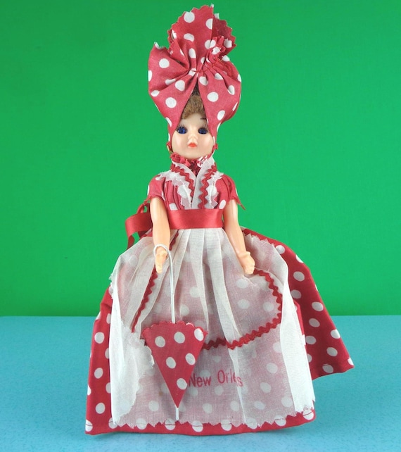 Vintage Retro Bisque Story Book Toy Doll Action Figure 40s 50s Mid Century New Orleans Souvenir Gift Collector Keepsake Memento Memorabilia