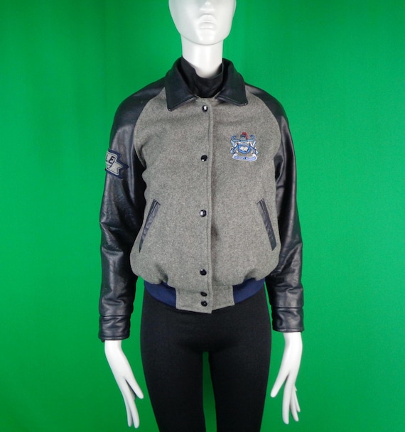 Vintage Retro Clothing Bomber Knights Varsity Campus Sport Button Jacket Coat Small Medium 16 Party Birthday Holiday Casual Gift Streetwear