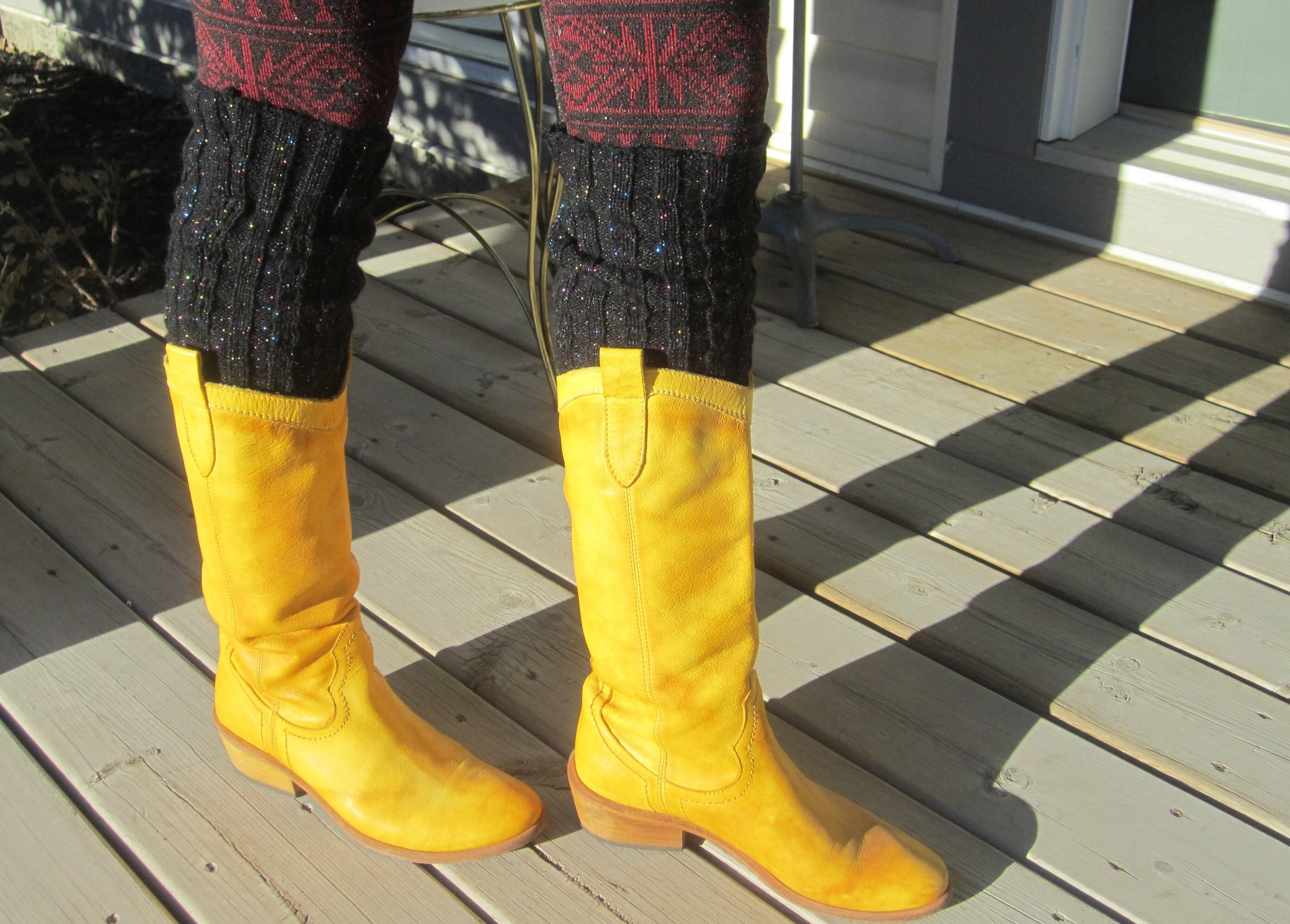 Mustard Yellow Boots - Etsy