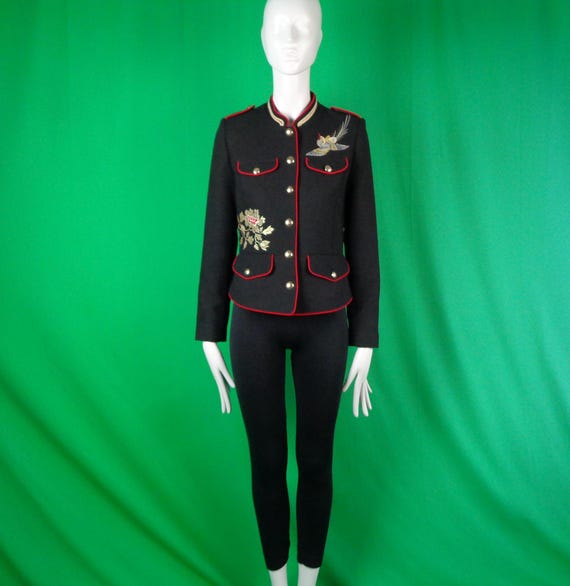 Vintage Retro Clothing ZARA Trafaluc Outerwear Button Jacket Blazer Coat Small Wedding Party Evening Formal Casual Gift Equestrian Majorette