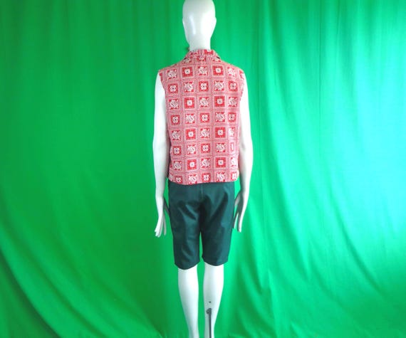 Abbigliamento retrò vintage fatto a mano, pantaloni corti Capri - Main Image