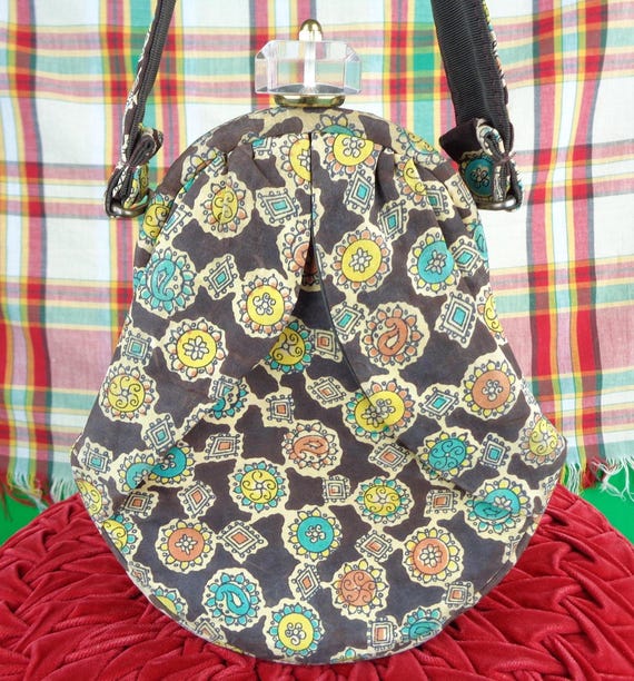 Vintage Retro Accessorie Box Purse Handbag Clutch 30s 40s Top Handle Novelty Crepe Lucite Brown White Teal Yellow Orange Wedding Party Gift