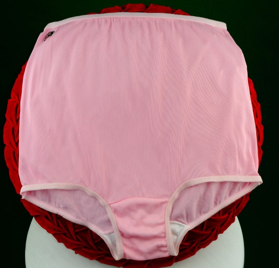 Vintage Retro Pink Panties Briefs Underwear Lingerie Large 1960s