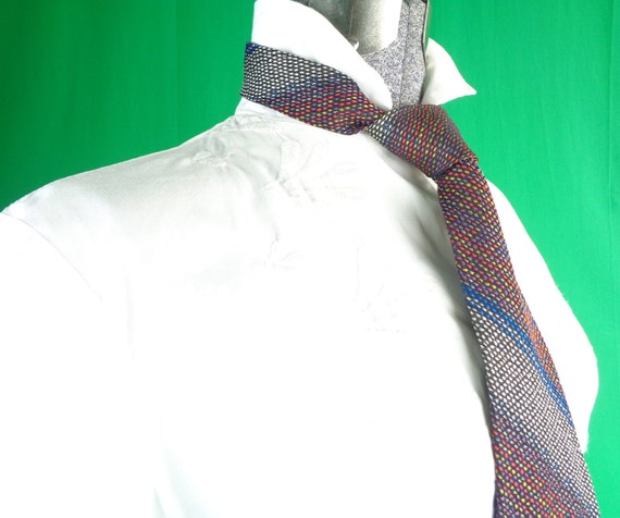 Men Self Necktie Accessorie 1940s 1950s WW2 Vinta… - image 6