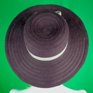 Purple Sun Handmade Casual Hat Bow Accent, Fold Brim (22.5") Chapel Capulet Fashion Accessory image 9