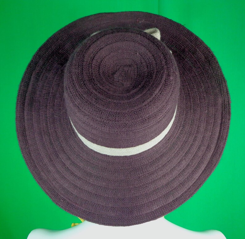 Purple Sun Handmade Casual Hat Bow Accent, Fold Brim (22.5") Chapel Capulet Fashion Accessory image 9