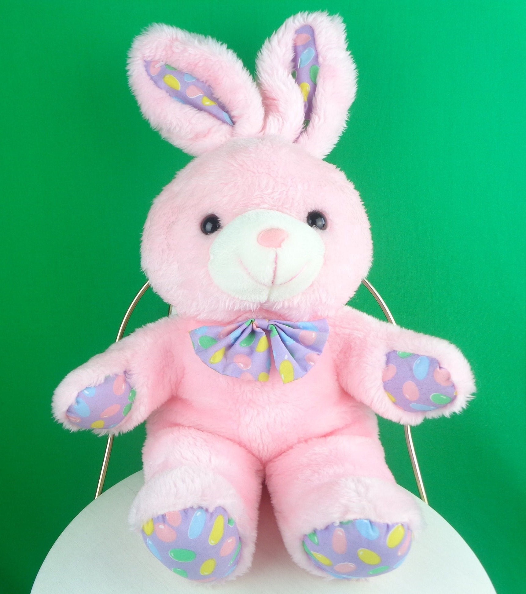 Vintage Retro Stuffed Plushie Bunny Rabbit Animal Toy 1980s Vintage Retro Stuffed Plushie Bunny Rabbit Animal Toy 1980s