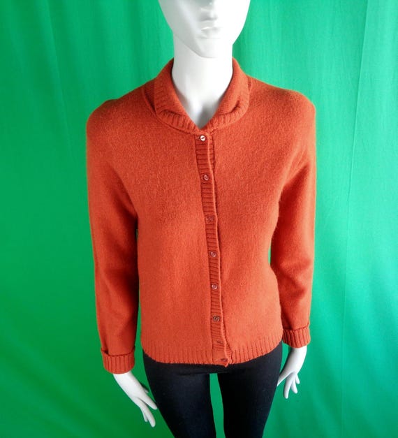 Vintage Hudson's Bay Cardigan: 1940s-50s Knit Sweater with Pearl Buttons Clothing Apparel Gift