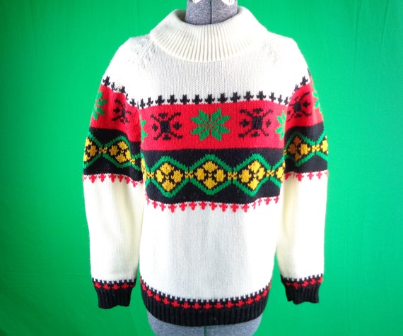 Vintage Retro Clothing Pullover Wool Sweater 1950… - image 5