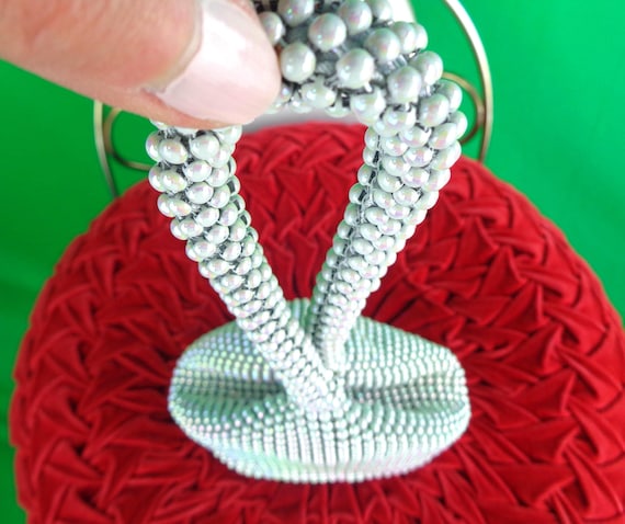 Vintage Retro Y2K Iridescent Scales Purse Top Handle Handbag Clutch Pouch Wedding Party Evening Formal Casual Gift Accessorize