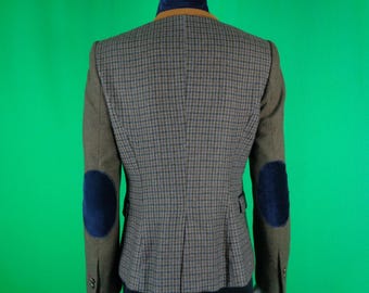 ヴィンテージZARAニットブレザー：グレーメランジ乗馬スタイル、サイズ