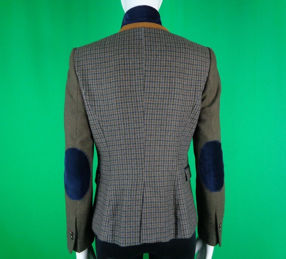 Vintage Y2K Zara Blazer Jacket: Equestrian Style, Suit Dress Coat Blue Green Brown Gray