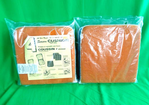 Vintage Retro Vehicle Seat Chair Cushion Pad Slipover Cover Patio Furniture 1960s 1970s In Outdoor Home Decor Gift Blue Orange Recreation