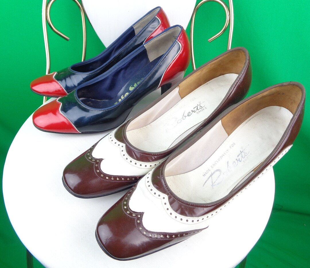 靴 80s vintage wingtip design leather shoes il_1080xN.5276196161_f71o.jpg