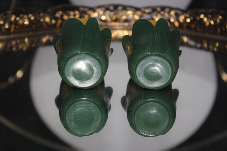 UNIQUE 1950s 60s Green Yellow Plastic Corn Salt N Pepper Shakers Collectable Collectors Home Living Kitchen Decor Vintage Retro Novelty
