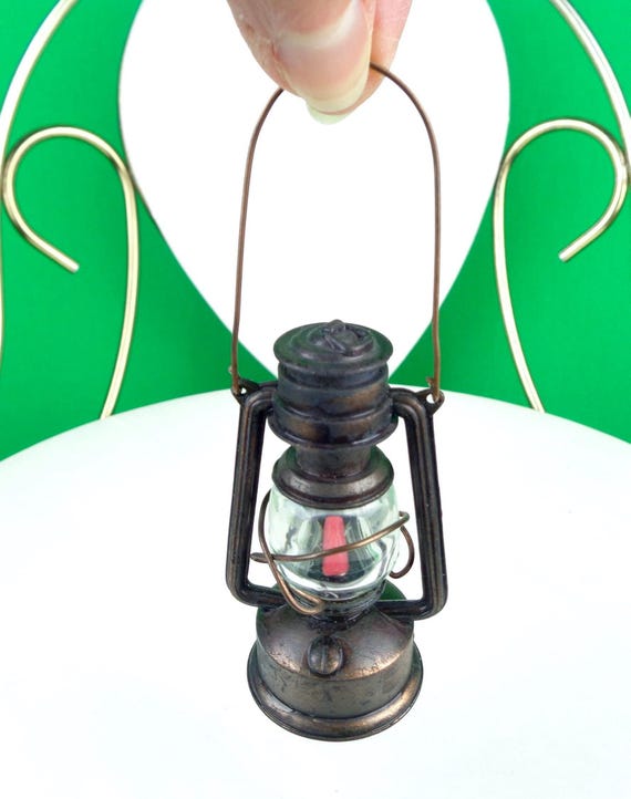 Vintage Hurricane Lantern Pencil Sharpener: Die Cast Metal, 70s-80s Novelty Tool Supplies Office School