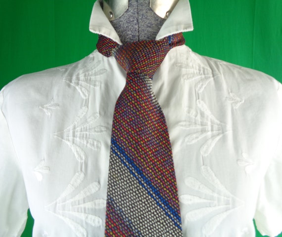 Men Self Necktie Accessorie 1940s 1950s WW2 Vinta… - image 3