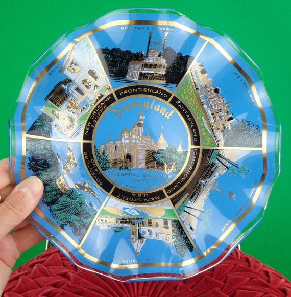 Vintage Retro Walt Disneyland Souvenir Dish 1950s 60s Mid Century Collectible Keepsake Production Memorabilia Home Room Accent Decor Gift