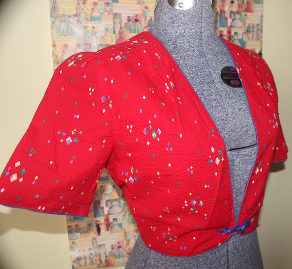 Vintage Retro Clothing Dress Jacket Blouse Top 19… - image 1