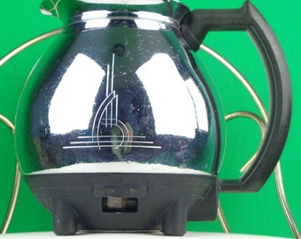 Vintage Sunbeam Percolator Coffee Pot – Mid Century Chrome Tea Kettle 1940s-50s Maker Kitchen Appliance