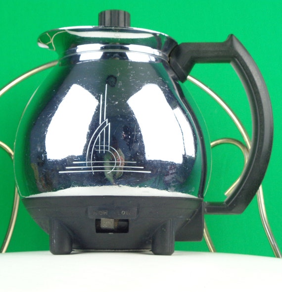 Vintage Retro Sunbeam Percolator Coffee Tea Maker Kettle Pot Small Appliance Electrical 40s 50s Mid Century Kitchen Serving Home House Gift