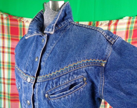 Vintage Retro Womens Girl Clothing Blue Jean Deni… - image 7