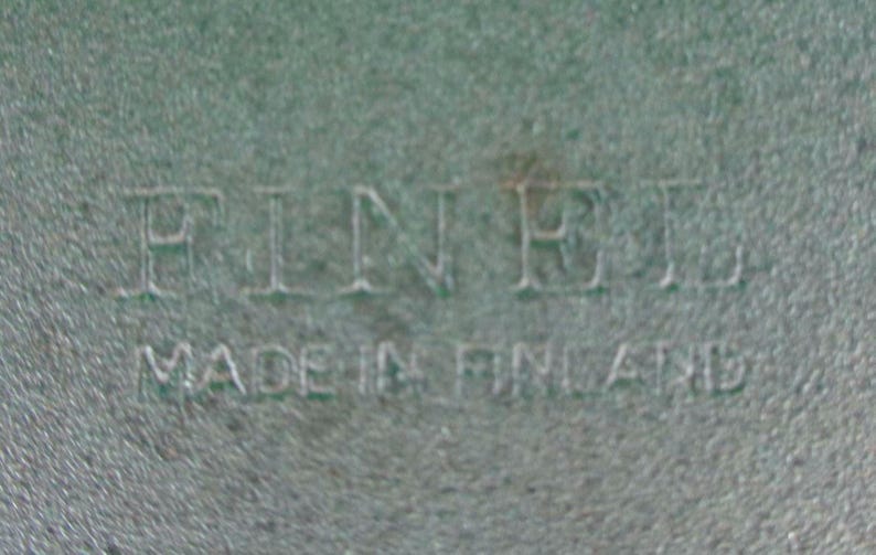 Vintage Retro Finel Stock Pot: 1960-70s Finland Cookware Transfer-ware Leafy Enamel Kitchen Decor Gift image 2