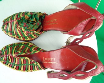 Vintage Retro Strappy Slingback Pumps Sandals Shoes Heels