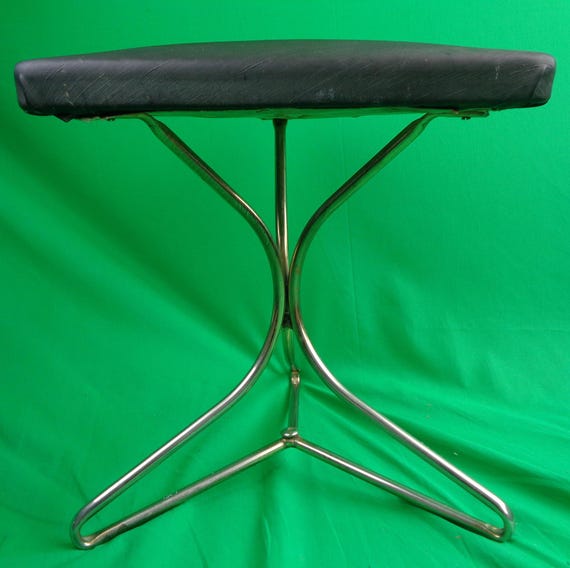 Vintage Retro MCM Chair Seat Side Step Foot Stool Ottoman Tripod Stack 1950s 1960s Mid Century Triangle Furniture Room Home House Decor Gift