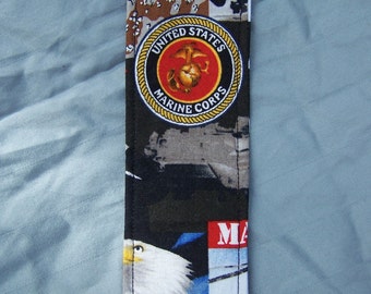 United states marine corps fabric book mark