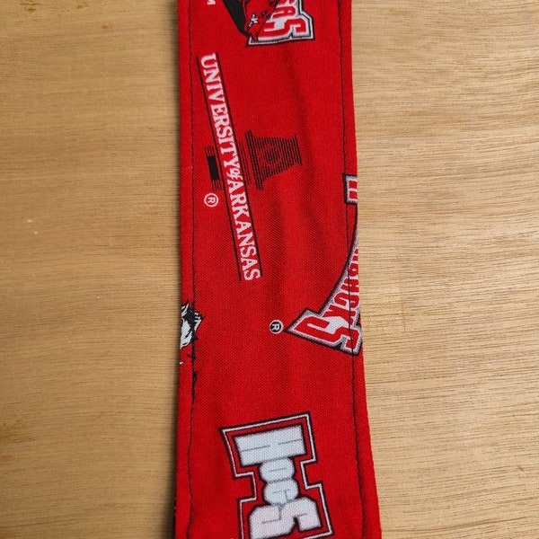 University of Arkansas Razorback Fabric Bookmark