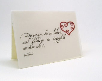 Klappkarte Postkarte individuelle Karte Liebe Valentinstag schöner Spruch Die, die wir lieben...