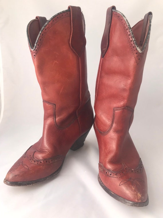 women's vintage frye cowboy boots