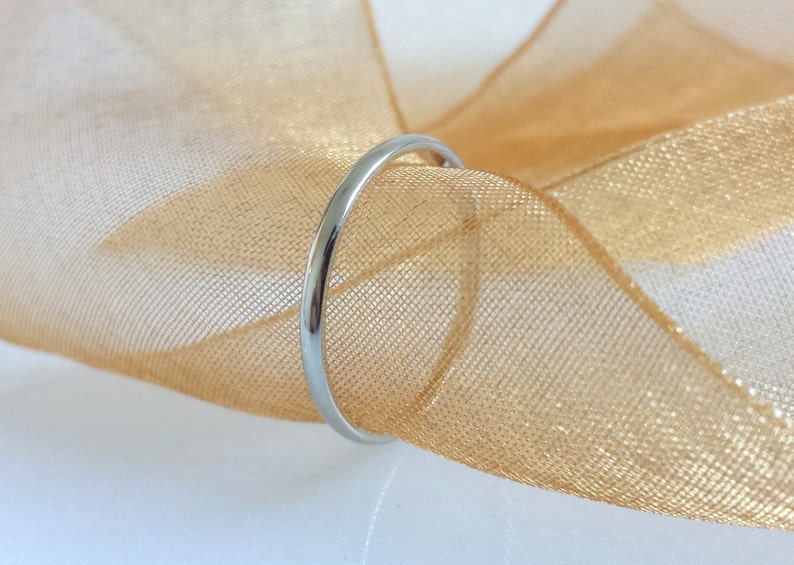Thin Platinum wedding band 1mm 2mm Hammered comfort fit matte satin domed flat thin platinum band slim platinum ring slim skinny custom