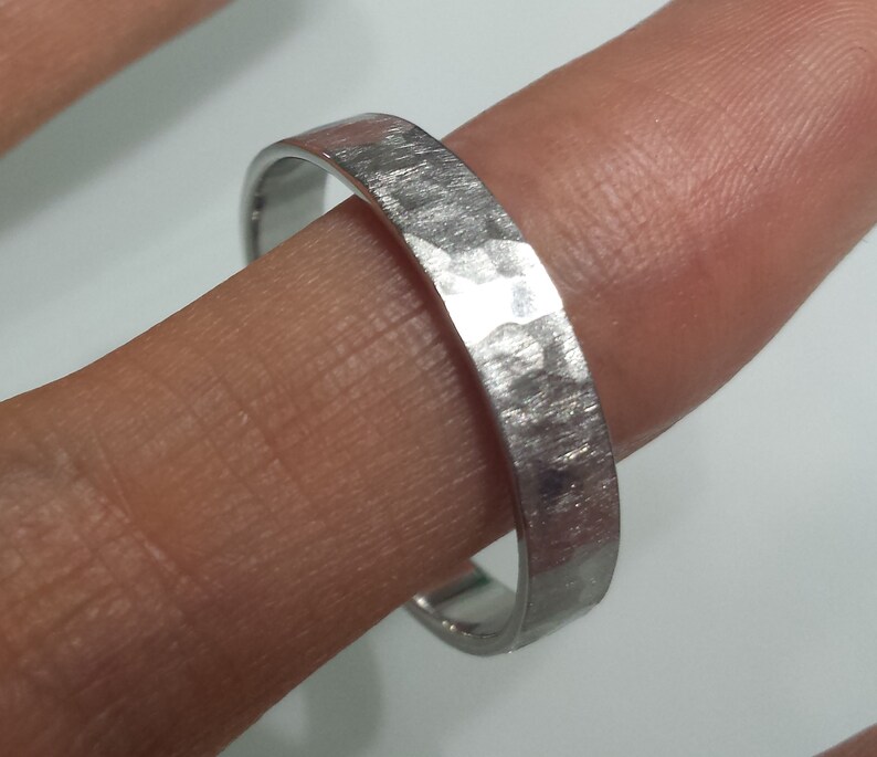 Platinum wedding band wedding ring 1mm 2mm 3mm 4mm 5mm 6mm 7mm 8mm 950 platinum ruthenium slim thin hammered satin polished matte brushed