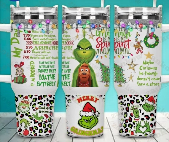 Grinch 40 oz tumbler woth topper｜TikTok Search