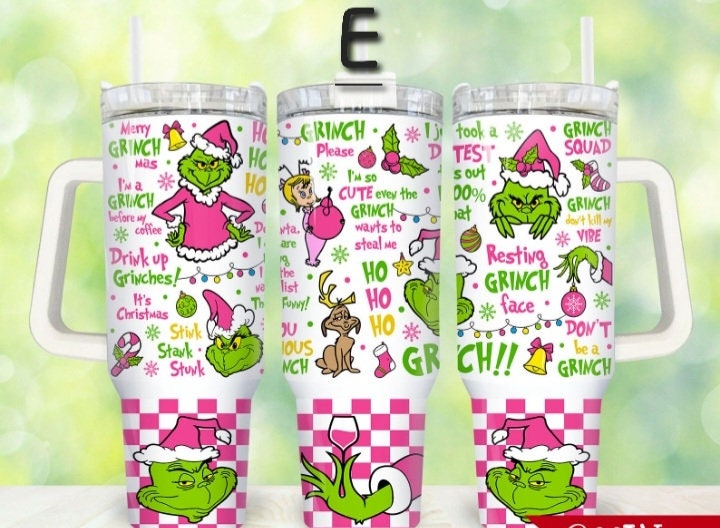 Grinch 40oz Cup With Handle - Queen B Home