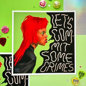 Crime Punk Art Print | 8.5x8.5, Digital Art, Punk Wall Art