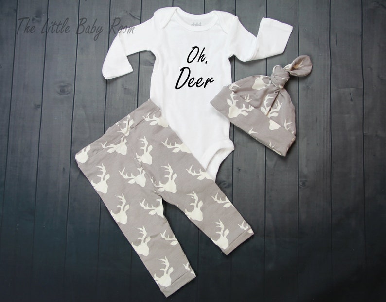 Boys Coming Home Set,Boys Leggings,Buck,Deer,Gray Deer,Oh Deer,B Boys Coming Home Set,Boys Leggings,Buck,Deer,Gray Deer,Oh Deer,B