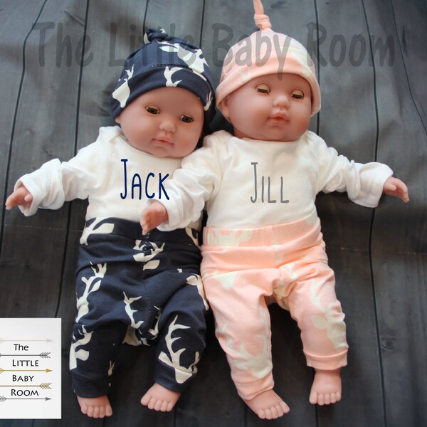 Twins Coming Home Outfit,Preemie Twins,Twin Outfits,Brother Sister,Twin Personalized Onesies,Boy Girl Matching,Boy Girl Set,Twin Pants,Hat