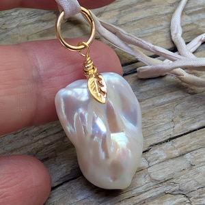 Big Baroque Pearl Pendant, Large Pearl Pendant, Statement Pendant, White Pearl Pendant, Real Pearl Pendant, Natural Pearl Pendant
